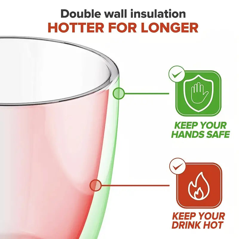 Double-Walled Glass Coffee Mugs for Perfect Brew