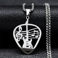 Cross-Border Guitar Pick Pendant Necklace for Men & Women