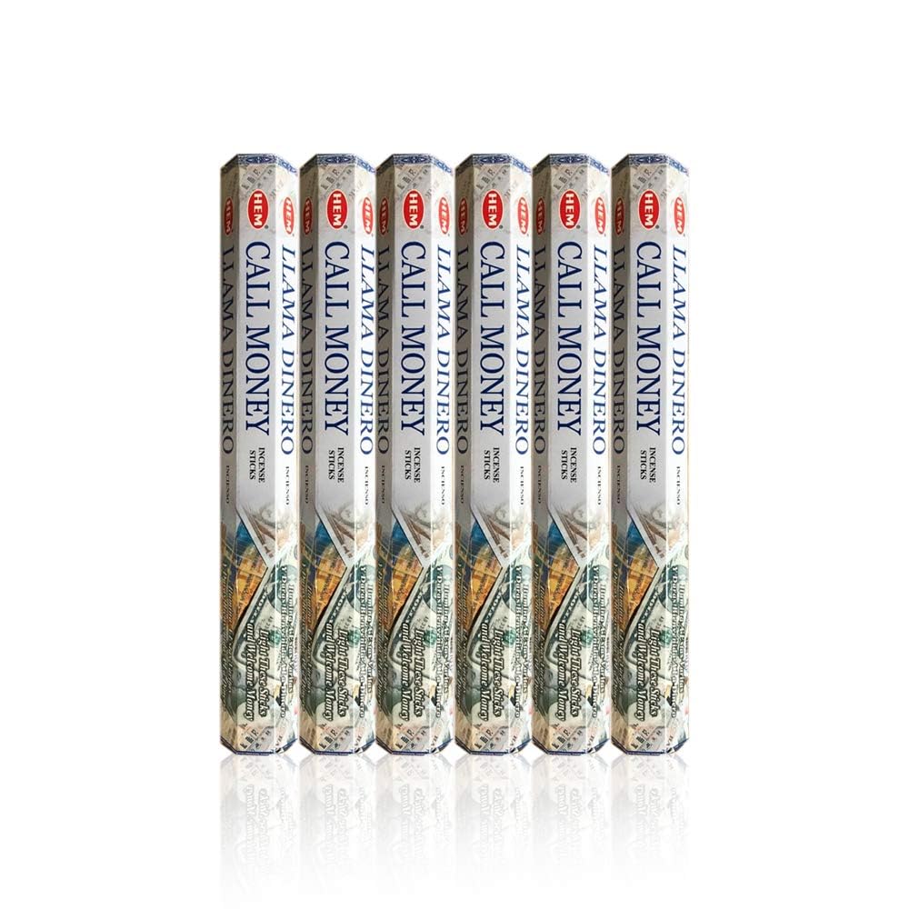 Inspire Dream Play Call Money 6 Boxes of 20 = 120 Hem Incense Sticks Bulk Case Retail Display Box