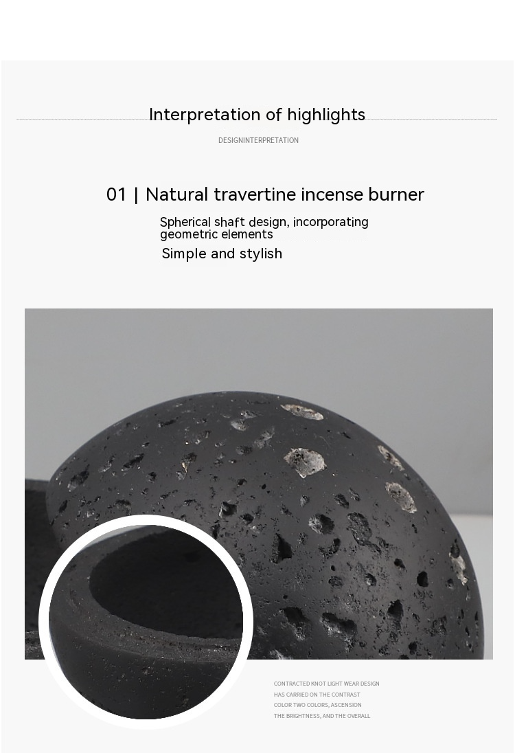 Cave Stone Incense Burner Home Decoration
