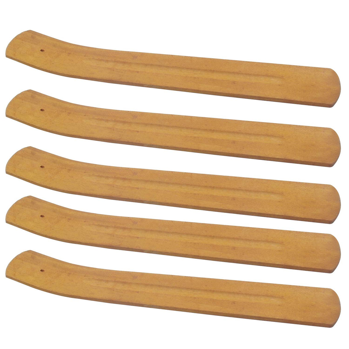 TRENDBOX 5pcs Handmade Plain Wood Wooden Incense Stick Holder Burner Ash Catcher Natural Design Buddhist