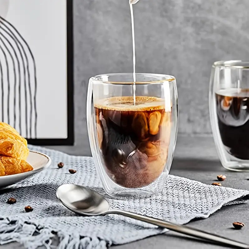 Double-Walled Glass Coffee Mugs for Perfect Brew